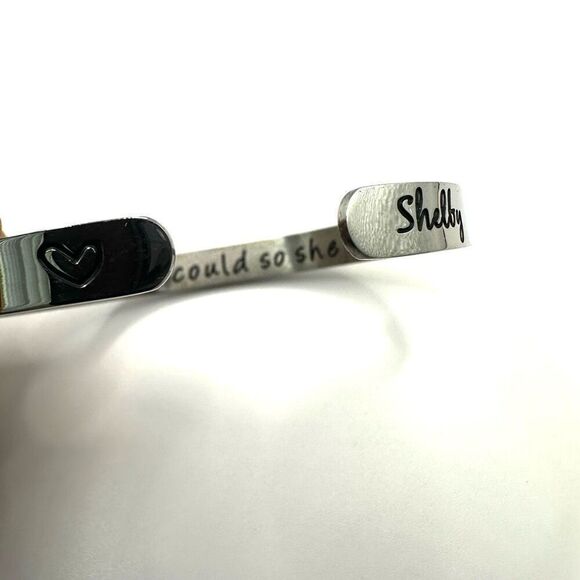 Shelby She believed she could so she did stainless steel cuff bracelet - Picture 6 of 7